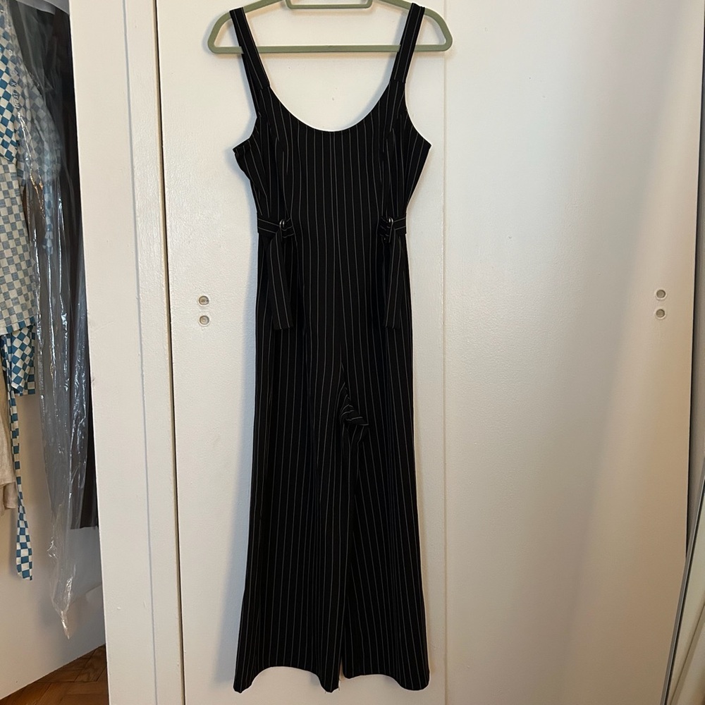 Urban outfitters brand Silence & Noise pinstripe, black and white jumpsuit